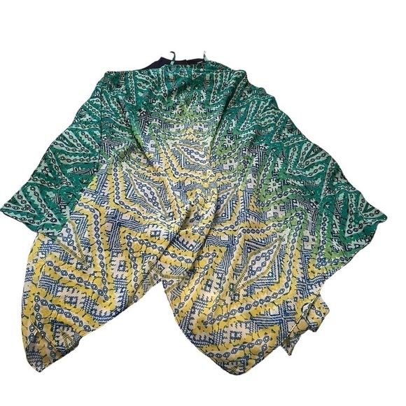 MSK Geometric patterned Handkerchief dress Size Medium- Ombré Effect - Picture 7 of 9